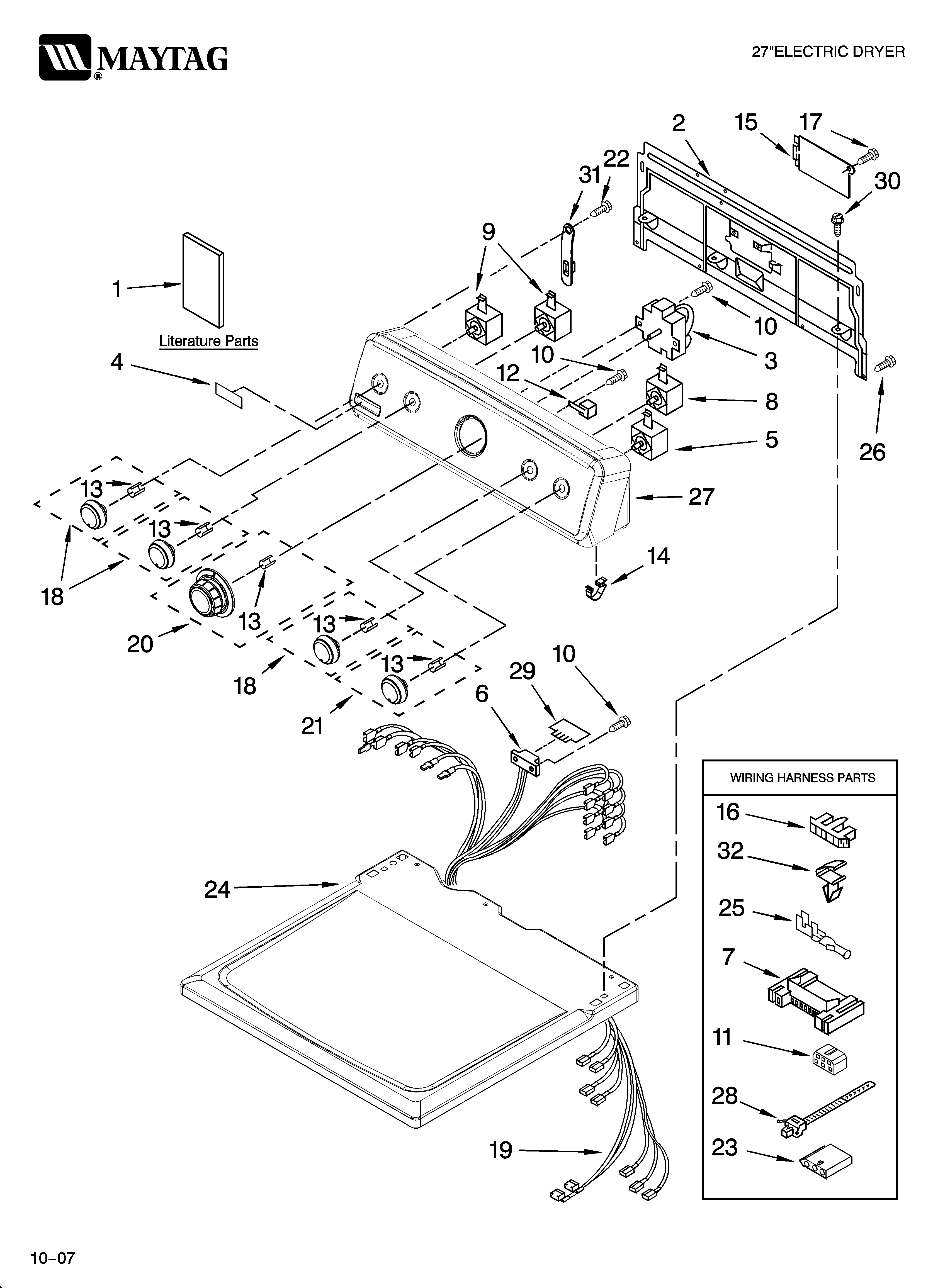 Top and console parts