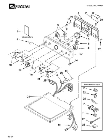 Top and console parts