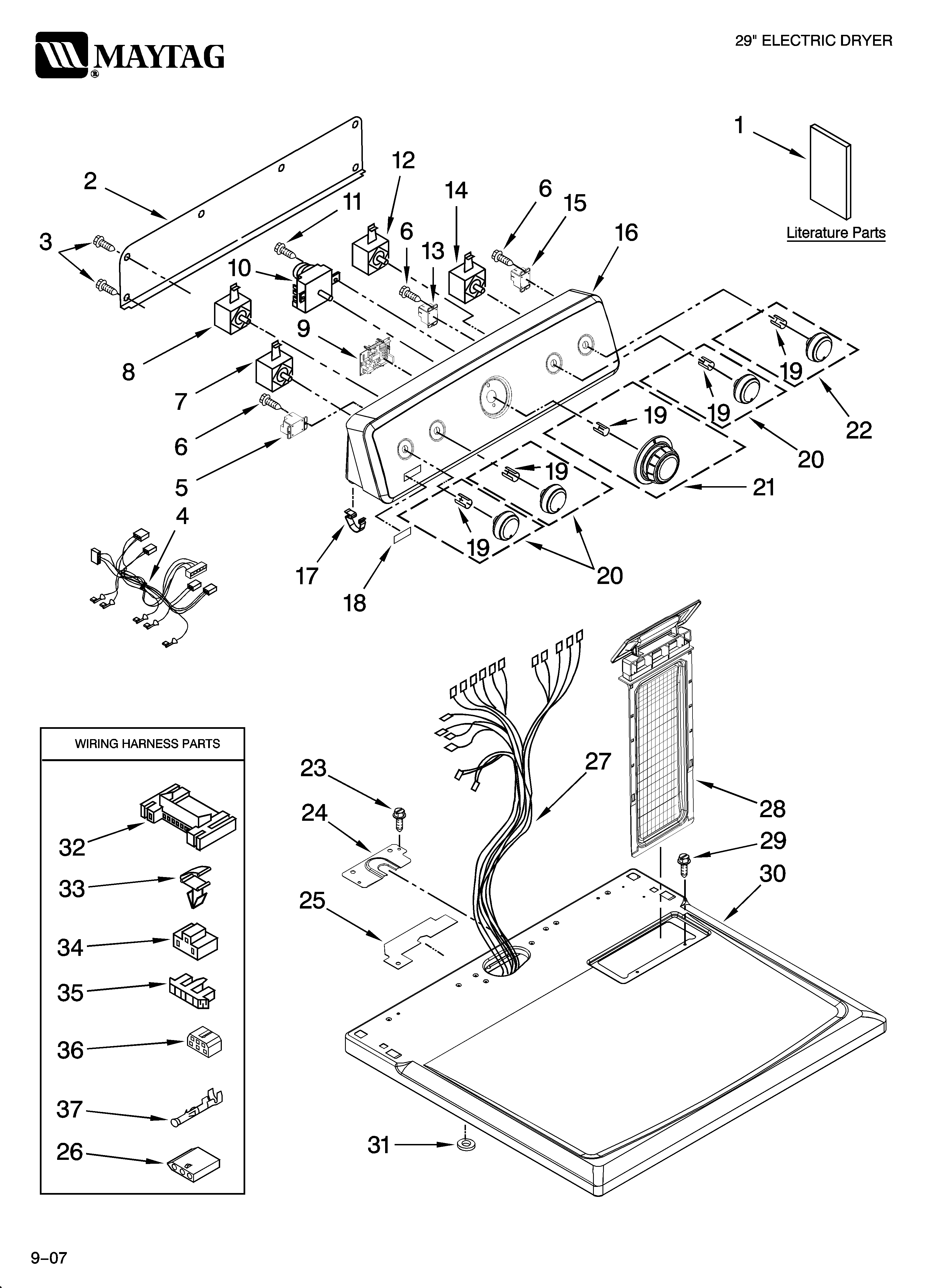 Top and console parts