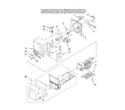 Maytag MFI2568AES12 motor and ice container parts diagram