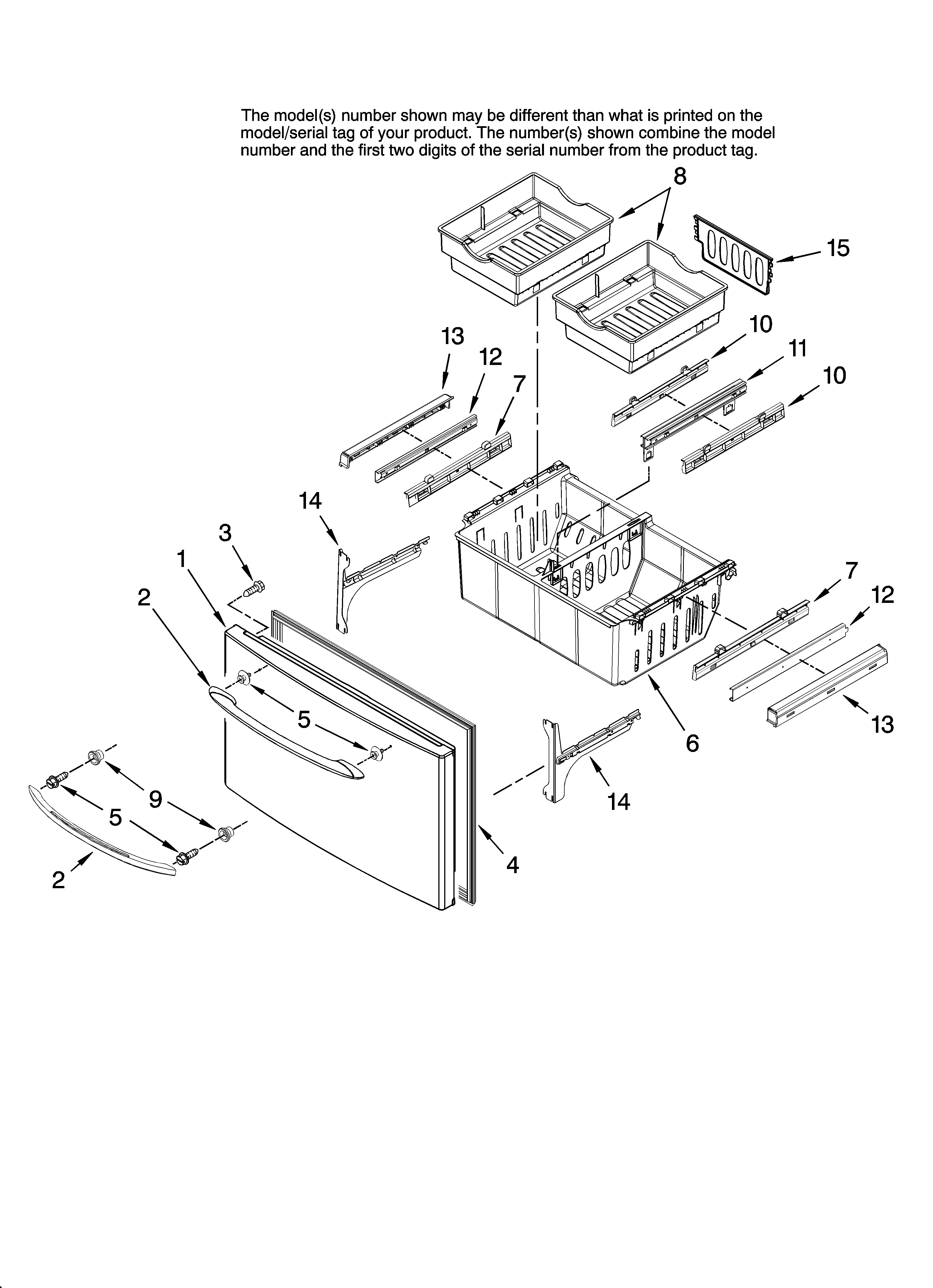 Freezer door parts