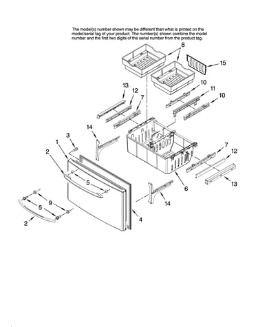 Freezer door parts