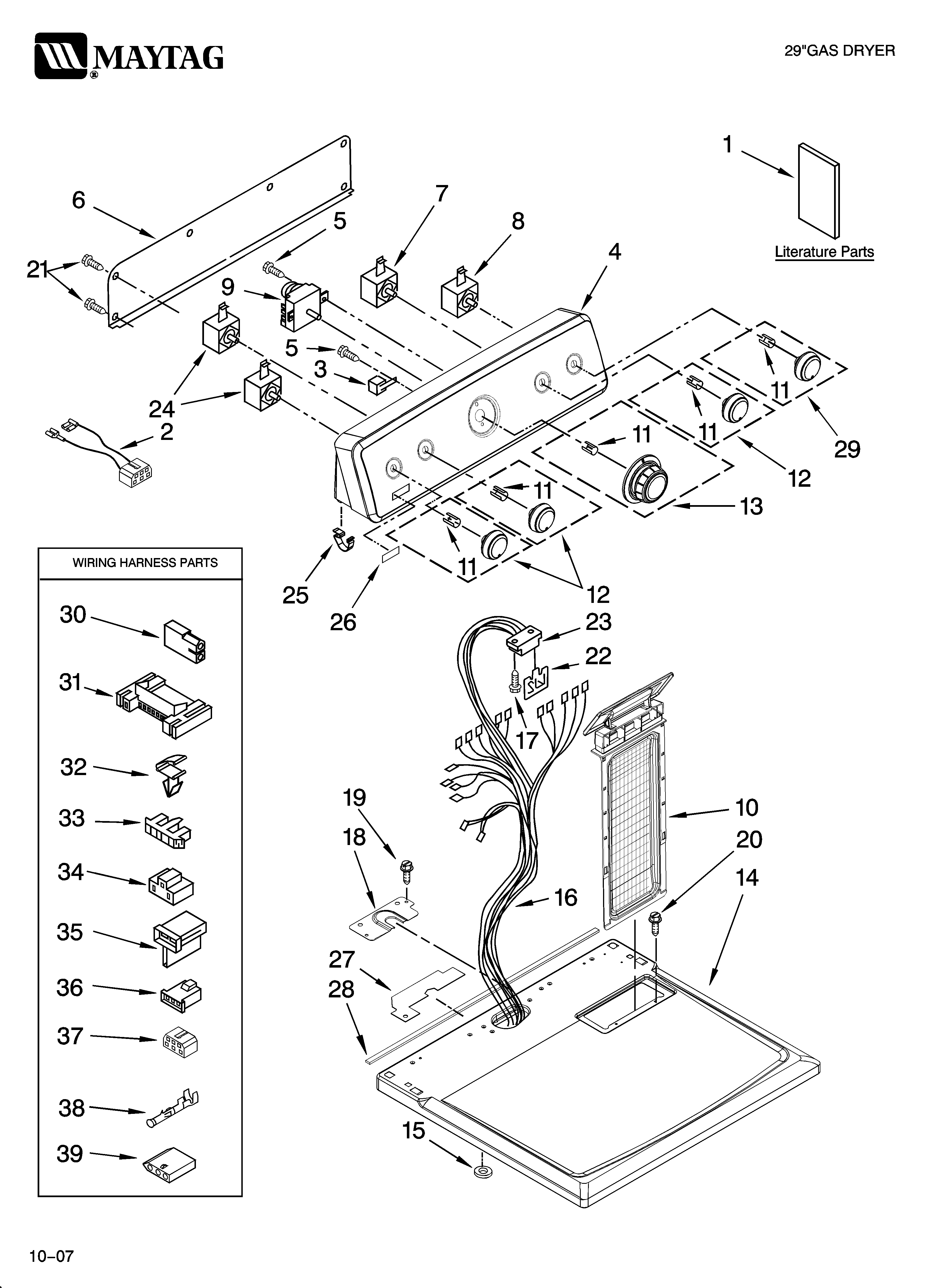 Top and console parts