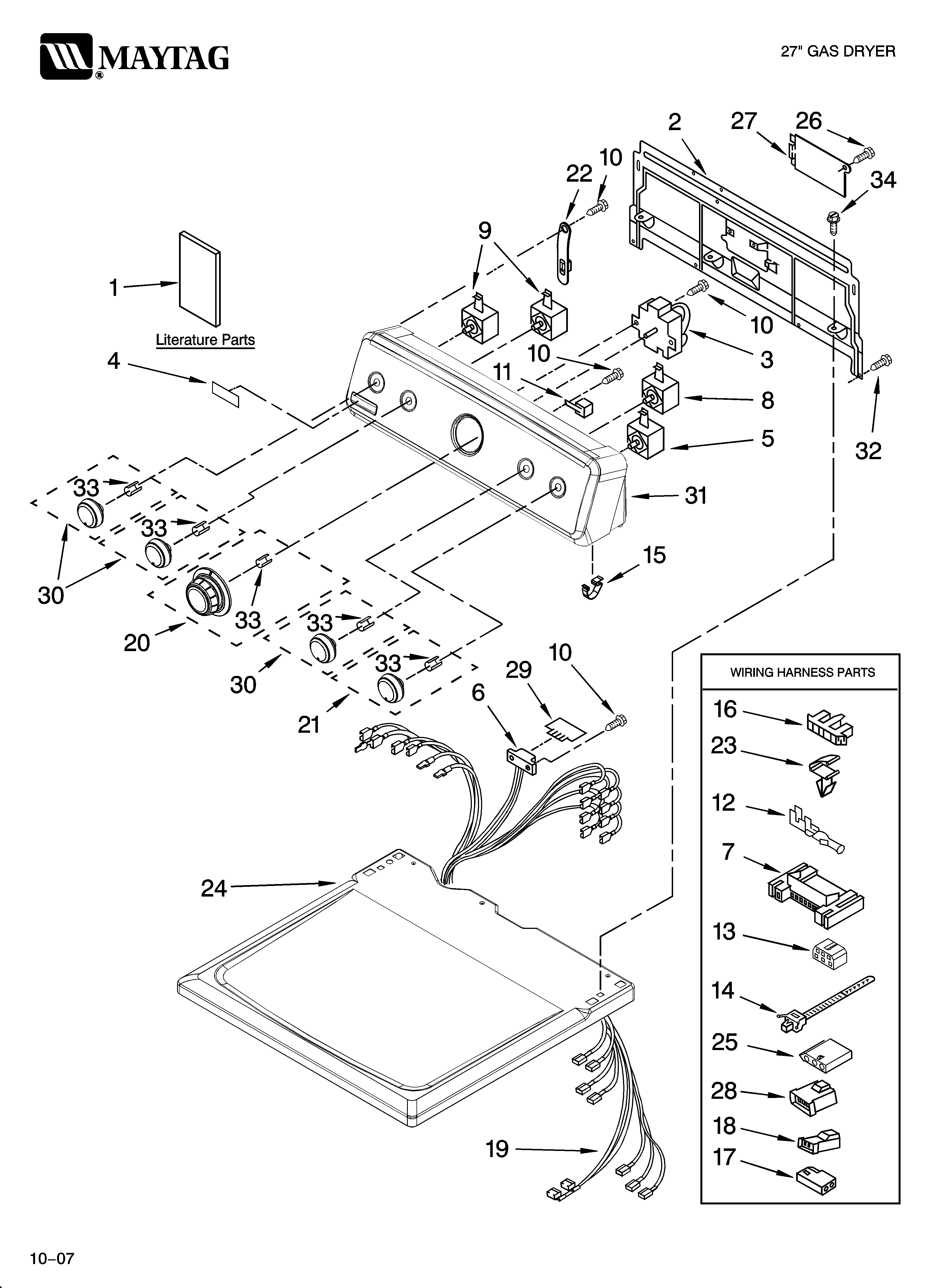 Top and console parts