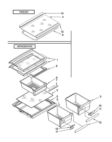 Shelf parts, optional parts (not included)
