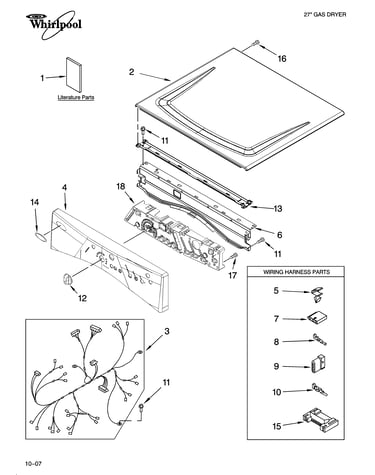 Top and console parts