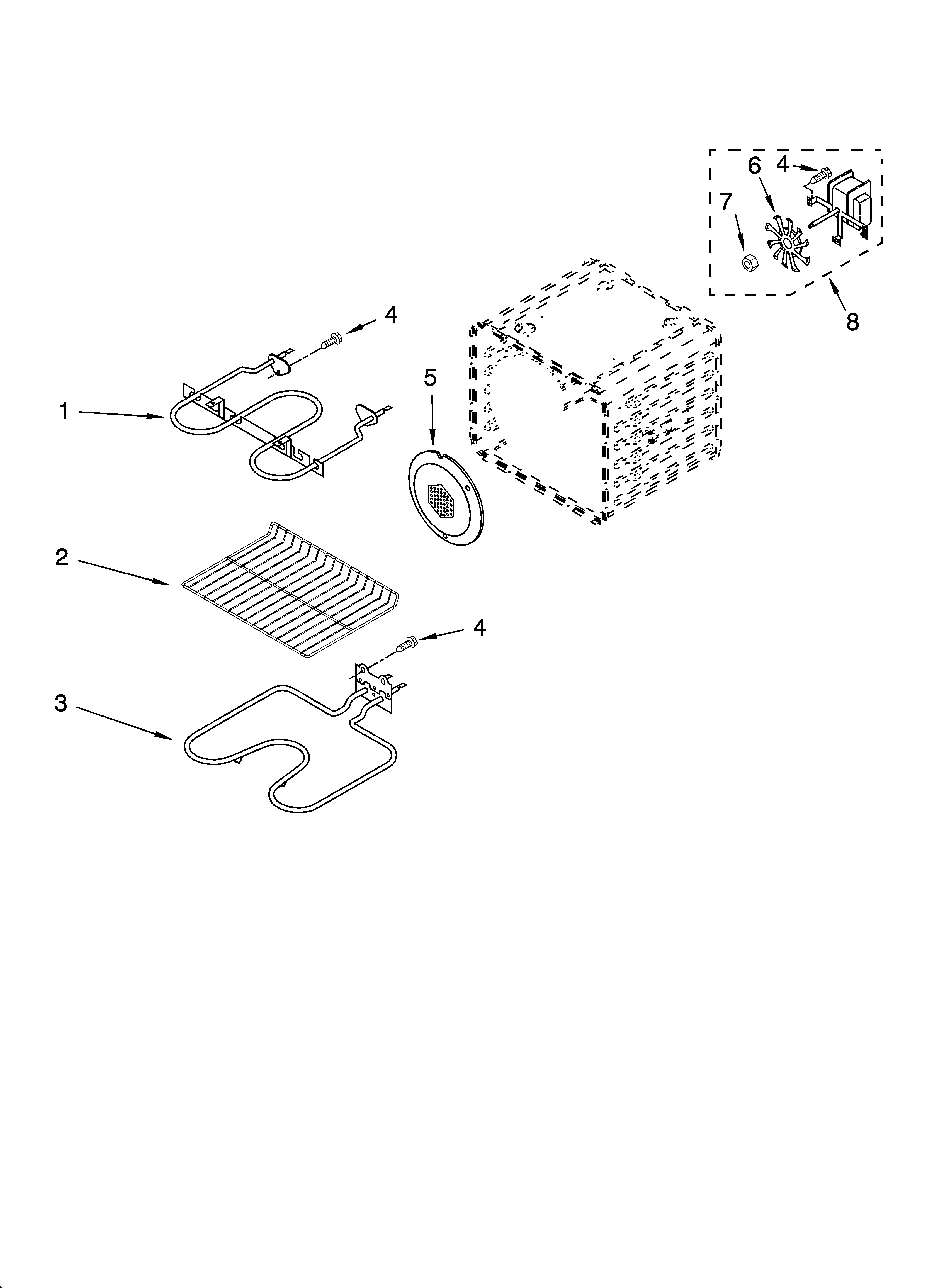 Internal oven parts