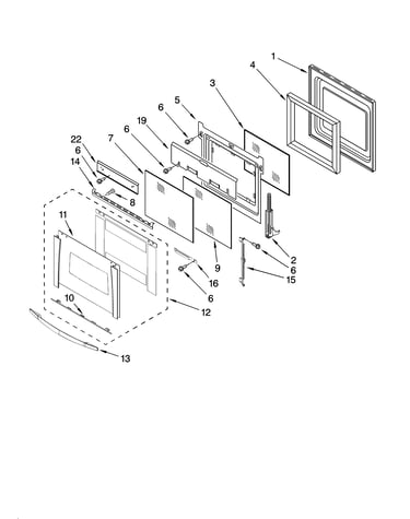 Oven door parts