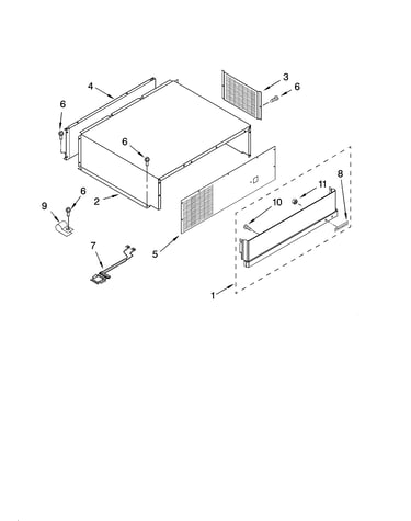 Top grille and unit cover parts