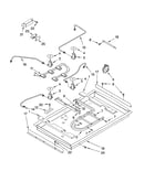 Burner box, gas valves, and switches, optional parts
