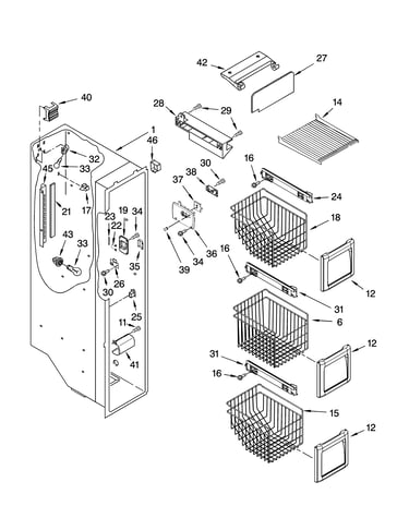 Freezer liner parts