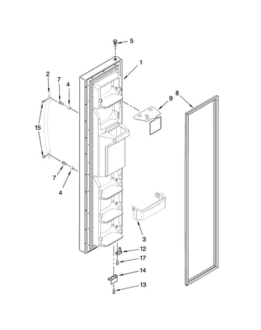Freezer door parts
