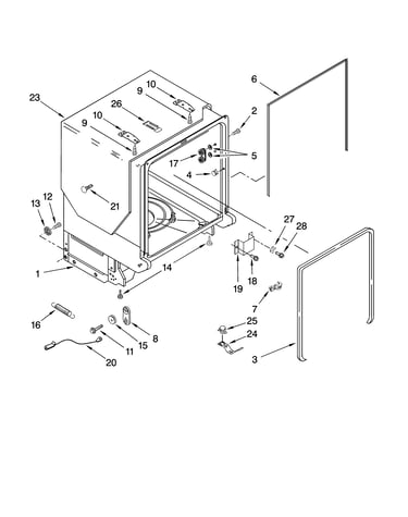 Tub and frame parts