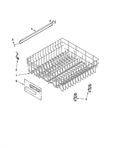 Upper rack and track parts