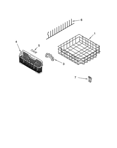 Lower rack parts, optional parts (not included)