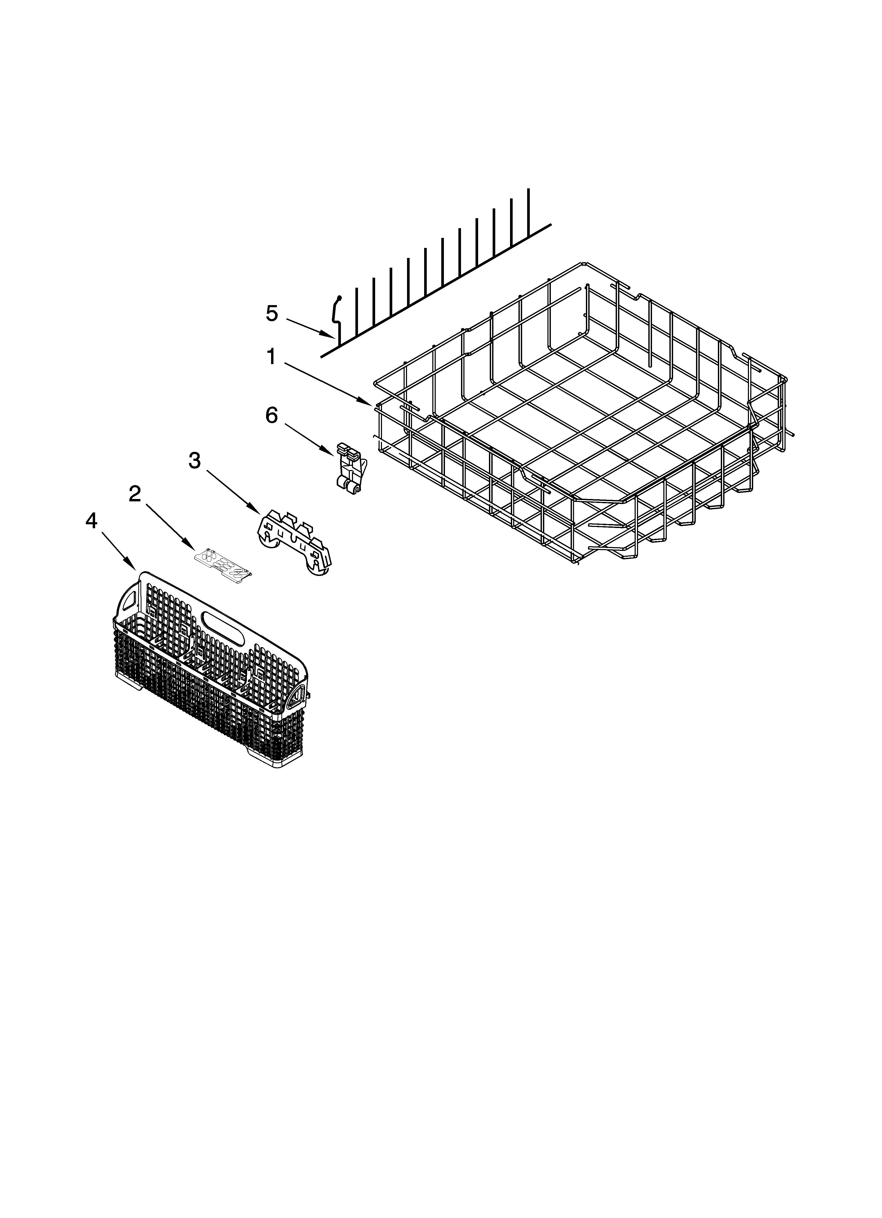 Lower rack parts, optional parts (not included)
