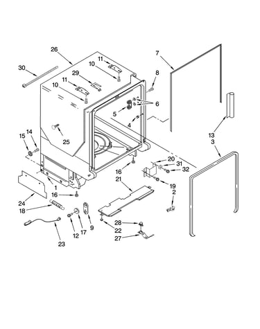 Tub and frame parts