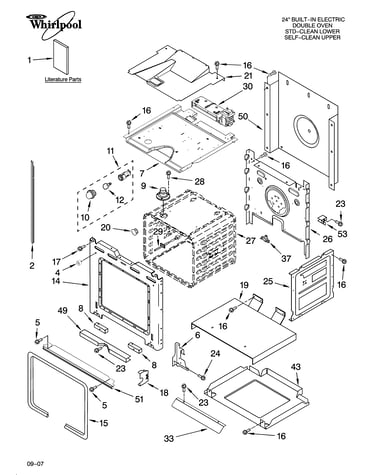 Lower oven parts