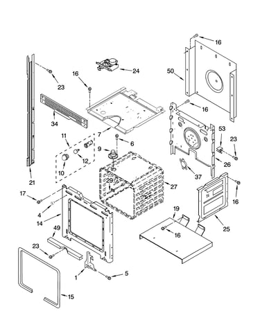 Upper oven parts