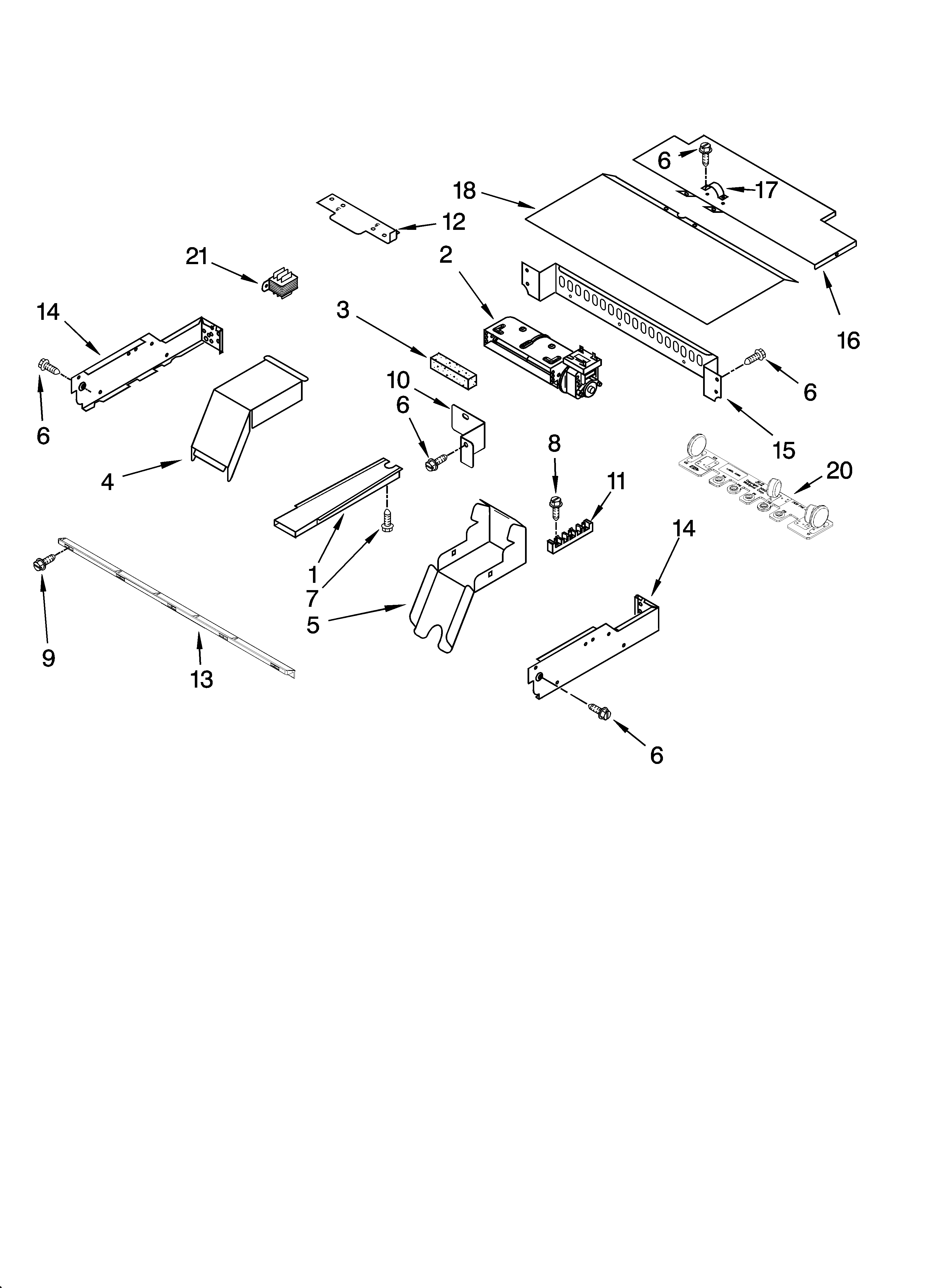 Top venting parts, optional parts (not included)