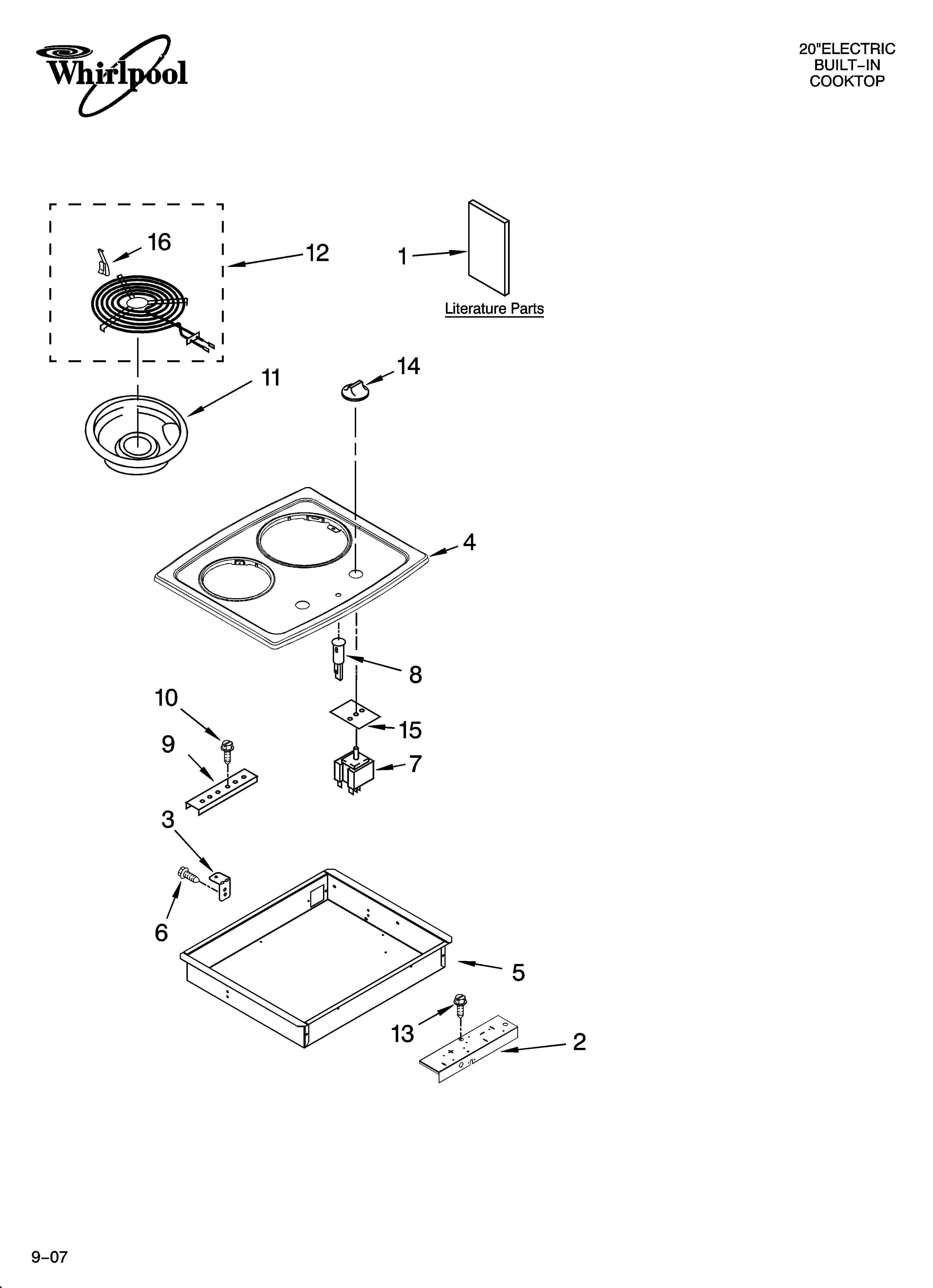 Cooktop parts, optional parts