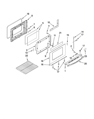 Door and rack parts, optional parts (not included)