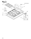 Cooktop, burner and grate parts