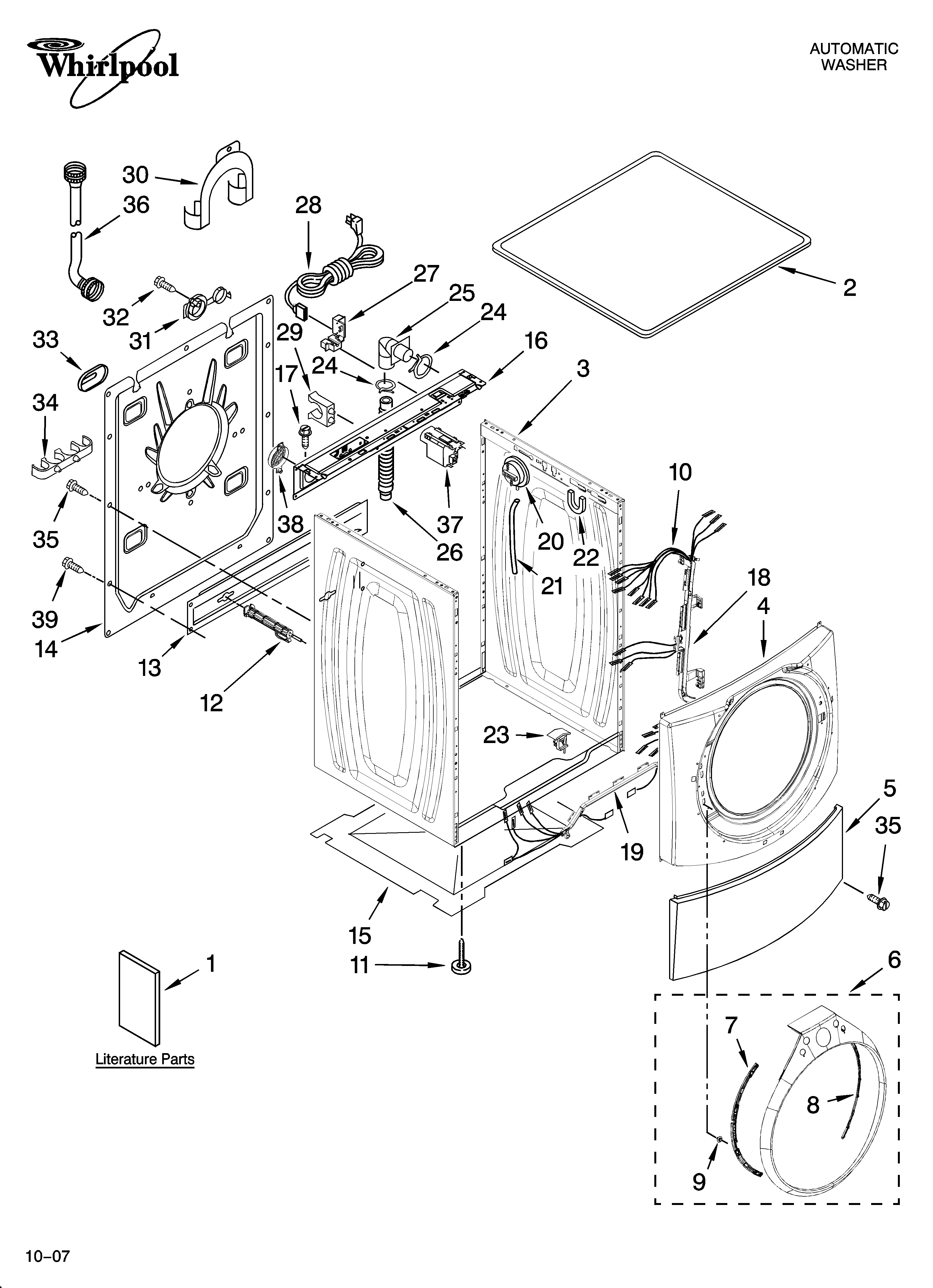Top and cabinet parts