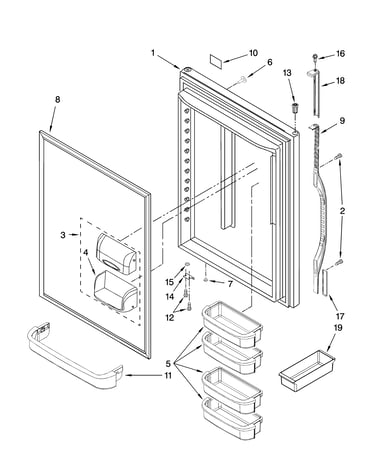 Refrigerator door parts