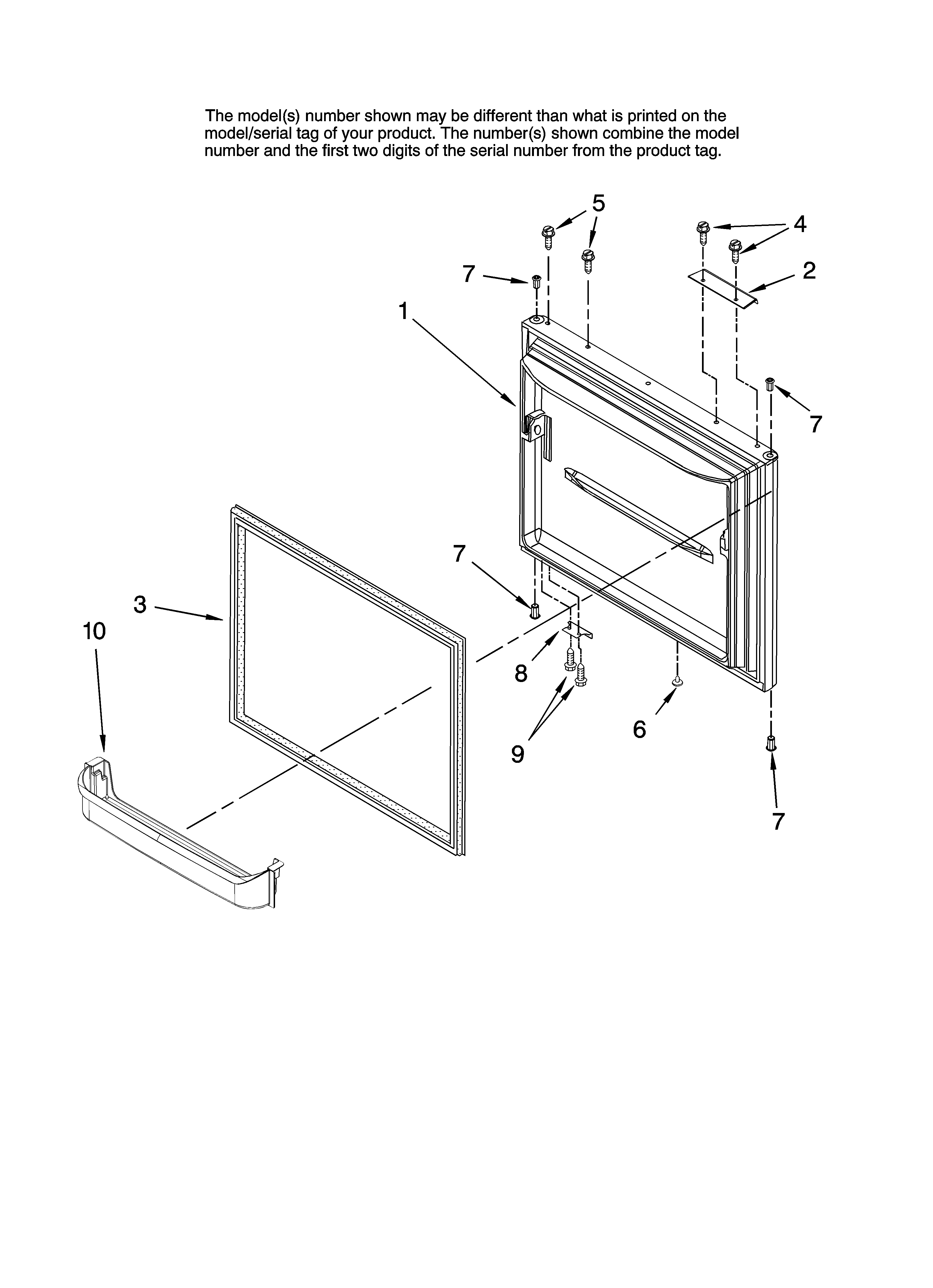 Freezer door parts