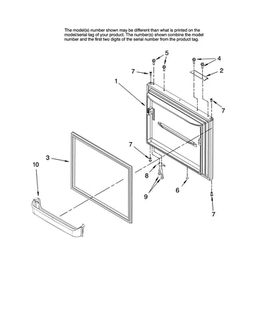 Freezer door parts