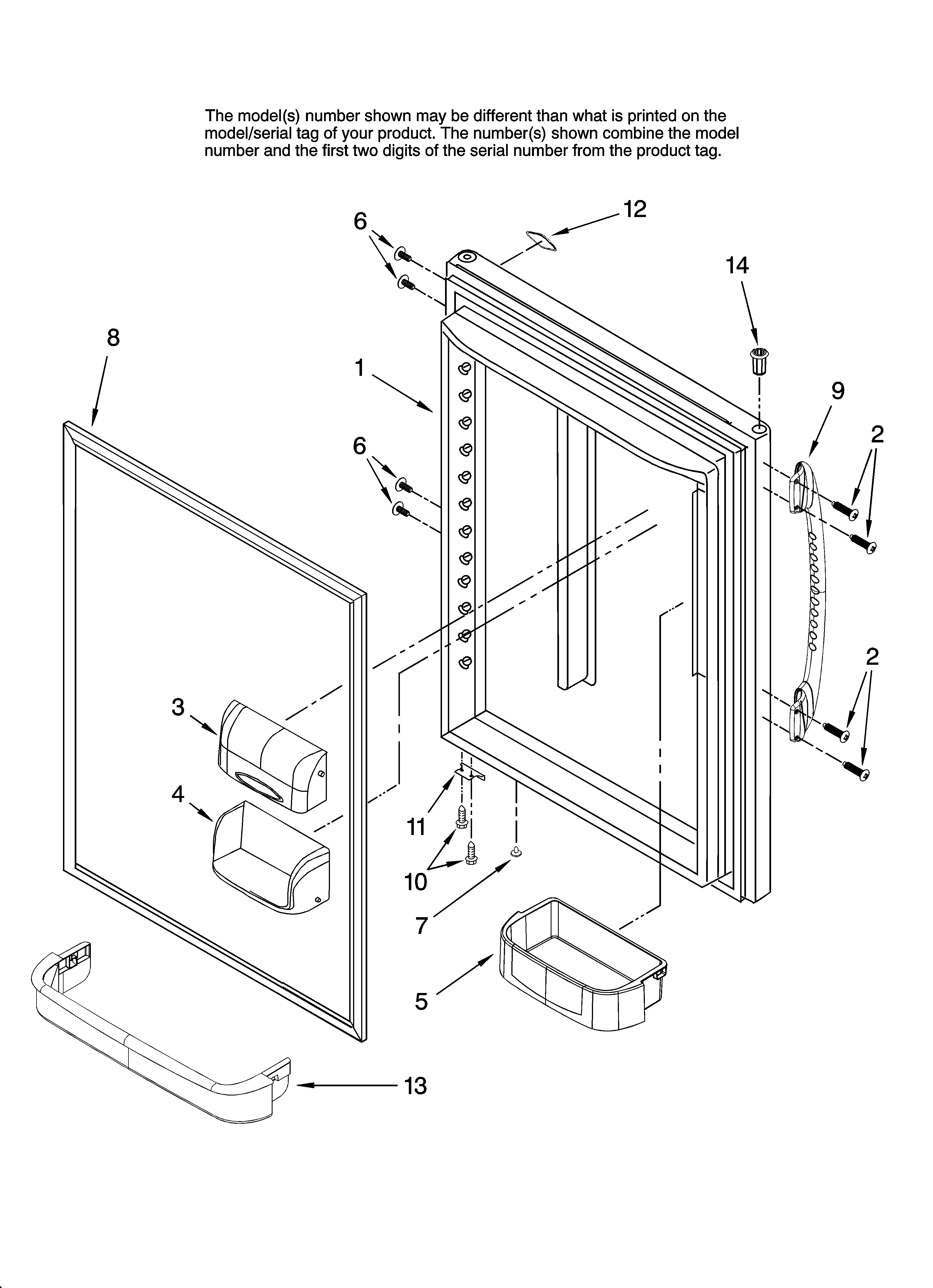 Refrigerator door parts