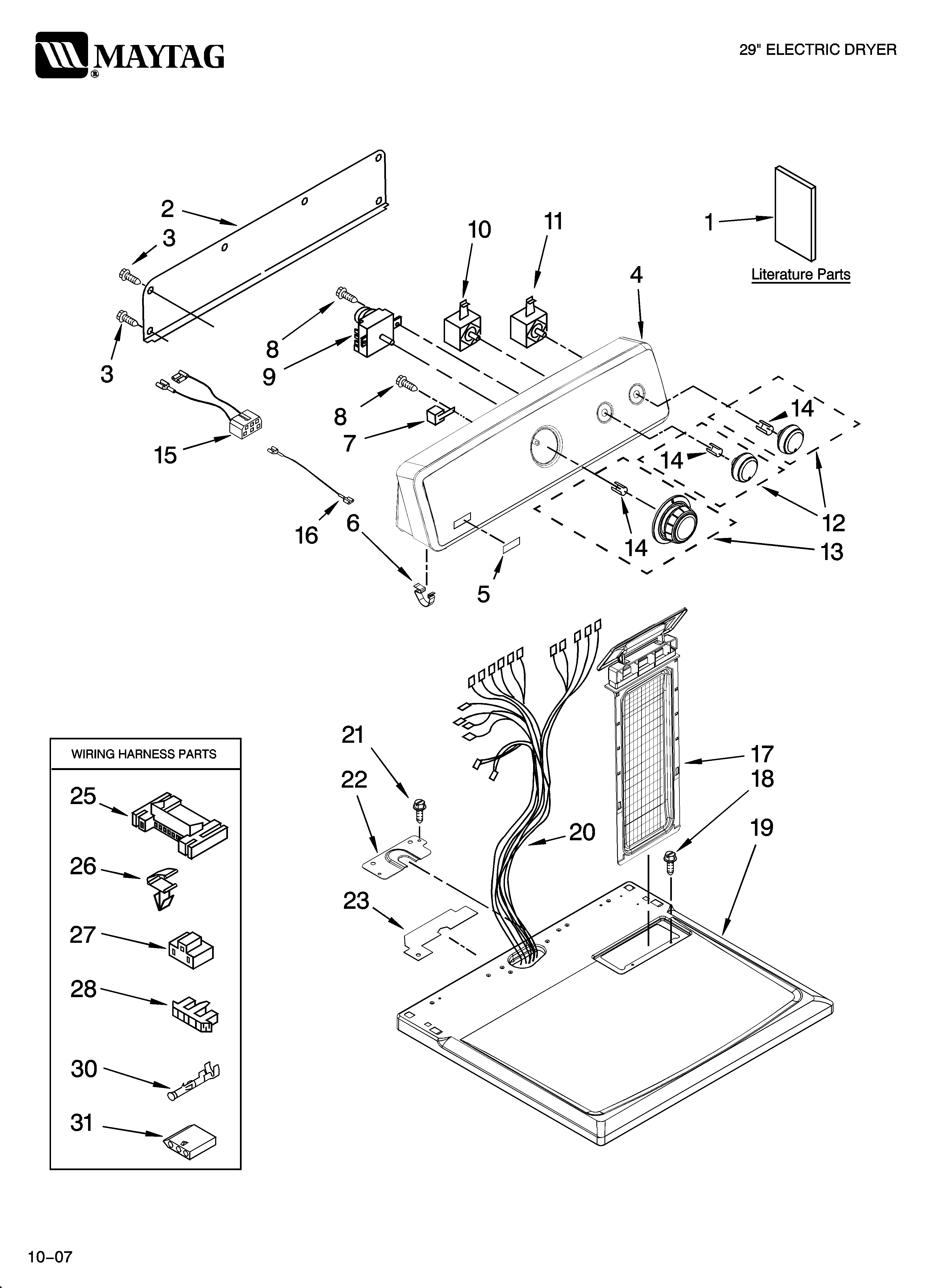 Top and console parts