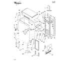 Whirlpool GI15NFRTS1 cabinet liner and door parts diagram