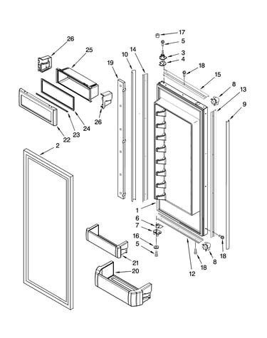 Refrigerator door parts