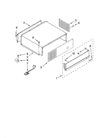 Top grille and unit cover parts