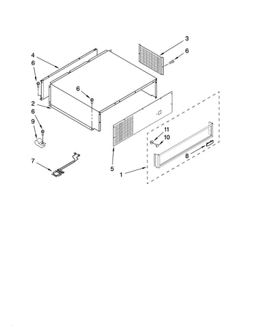 Top grille and unit cover parts