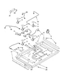 Burner box, gas valves, and switches, optional parts