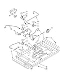 Burner box, gas valves, and switches, optional parts