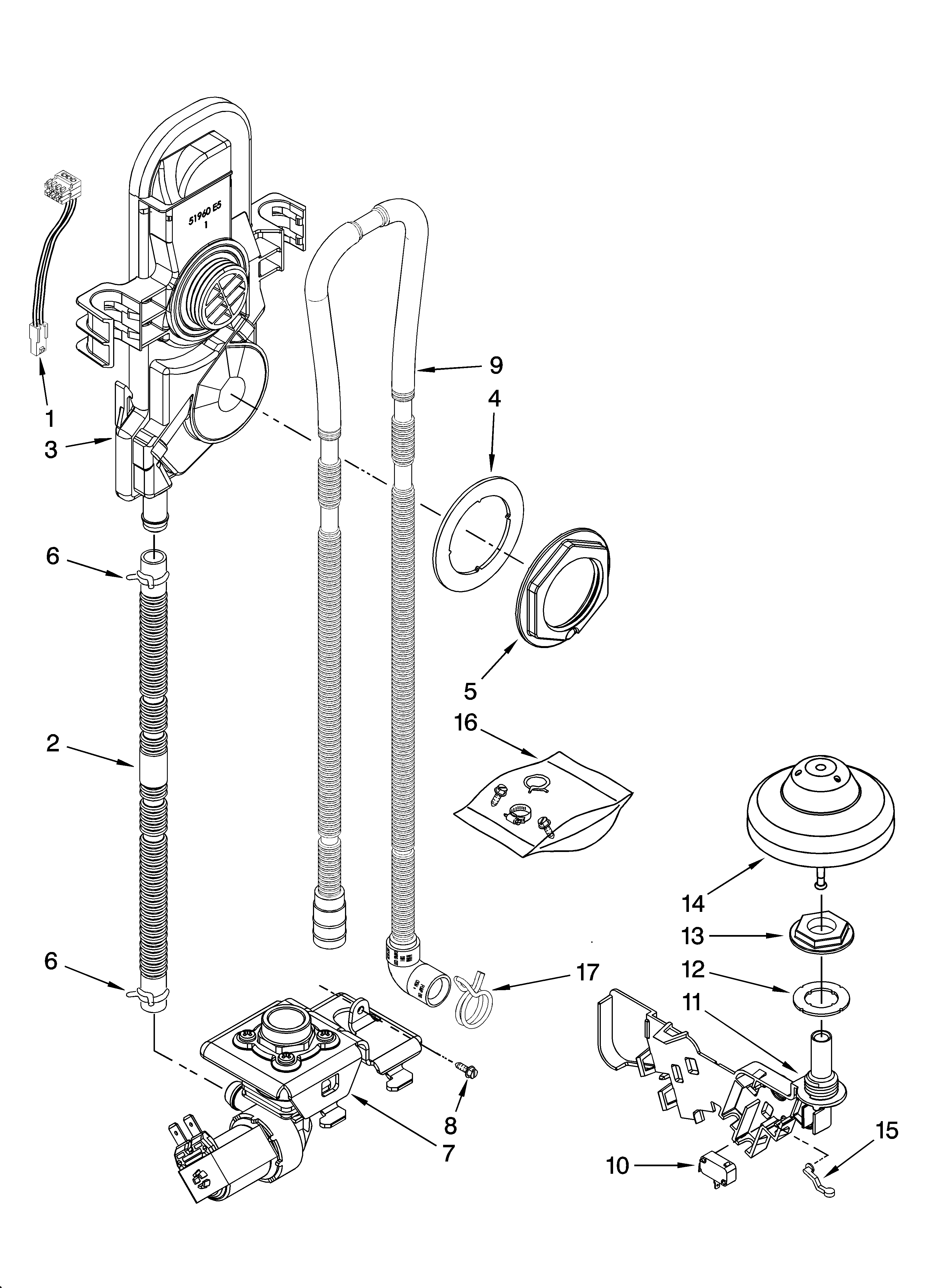 Fill, drain and overfill parts