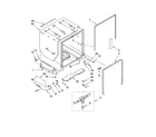 KitchenAid KUDM03FTSS2 tub and frame parts diagram