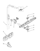 Upper wash and rinse parts