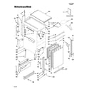 KitchenAid KUIS18PNTB1 cabinet liner and door parts diagram