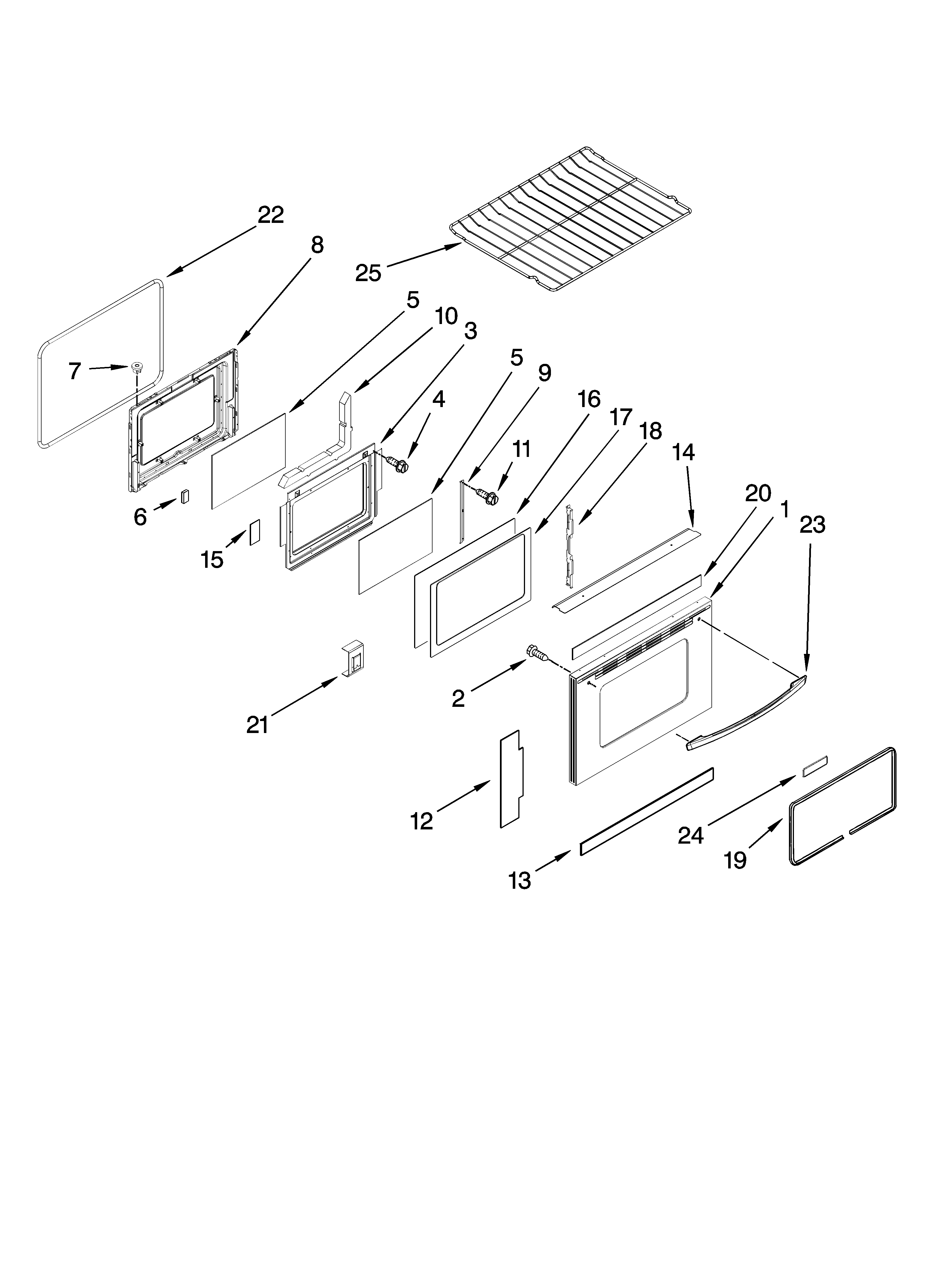 DOOR AND RACK PARTS, OPTIONAL PARTS (NOT INCLUDED)