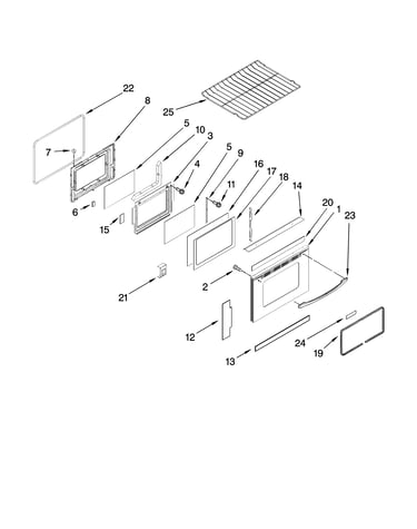 Door and rack parts, optional parts (not included)