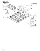 Cooktop, burner and grate parts
