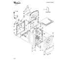 Whirlpool WFW8400TW00 top and cabinet parts diagram
