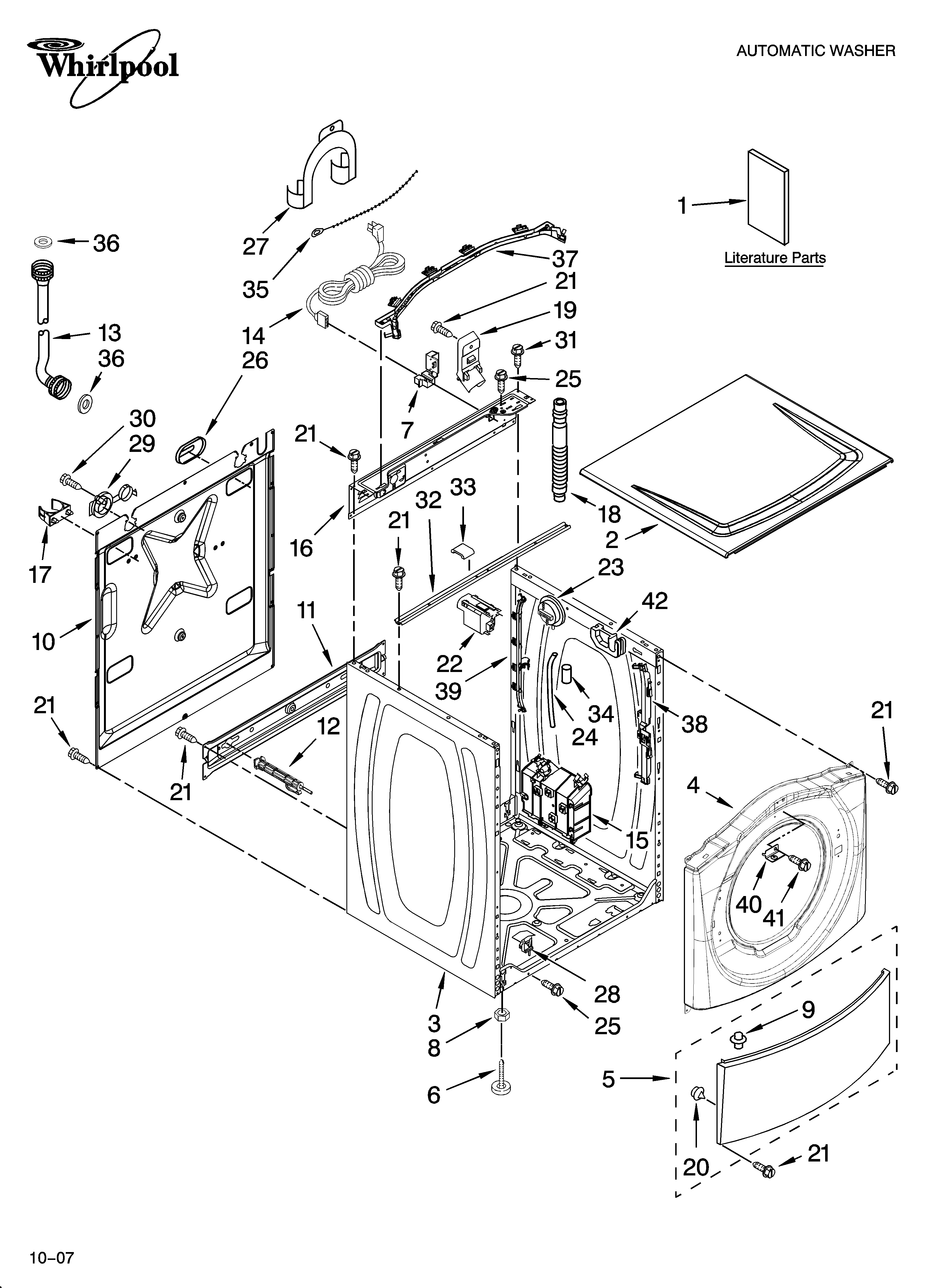 Top and cabinet parts