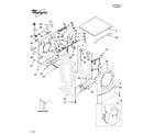 Whirlpool WFW9400SZ01 top and cabinet parts diagram