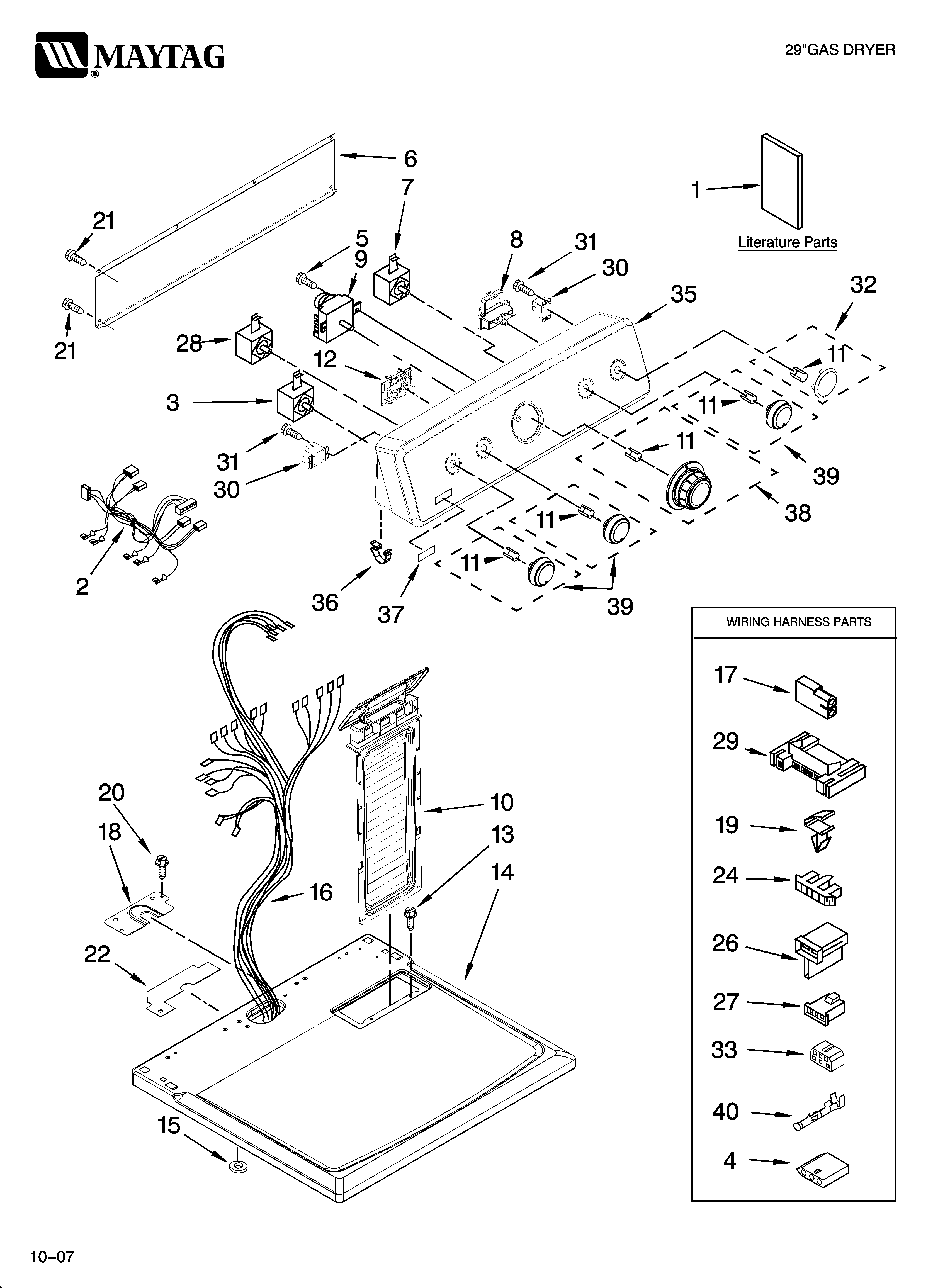 Top and console parts